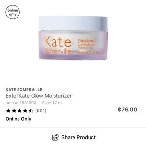 BNWB* KATE SOMERVILLE EXFOLIKATE GLOW LOTION